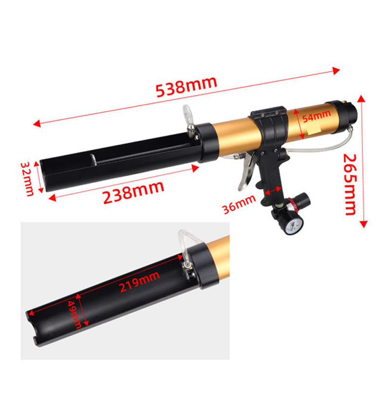 Caulking Gun Dispensing - Pistol Lem Tekan Udara Kapasitas 310ml