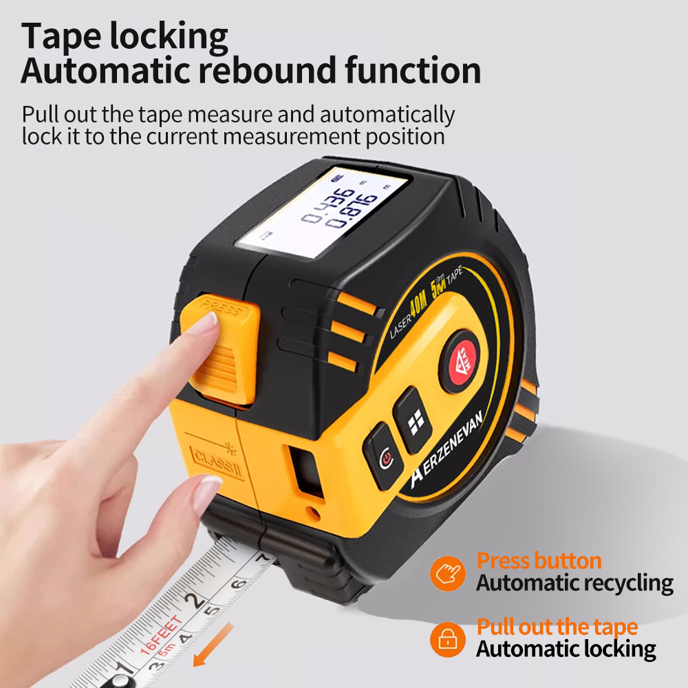 Home Improvement Expo - Pengukur Laser Presisi Tinggi 2-in-1 Penggaris