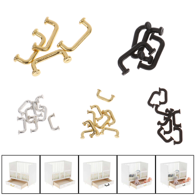 Cabinet Handle Pull - 1:12 miniatur 4/8 buah pintu kabinet