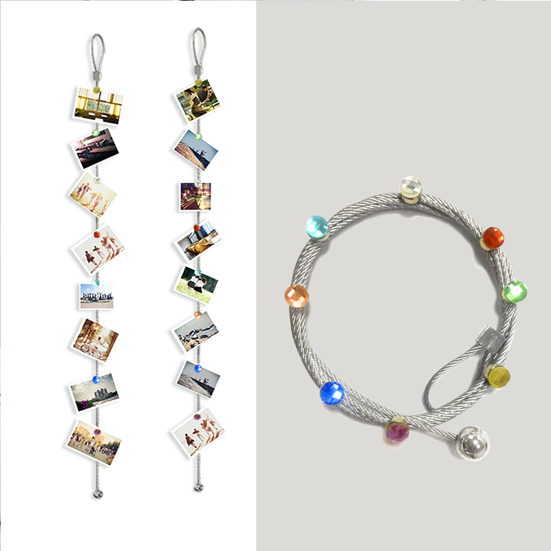 Picture Hanging Strip - Kristal kabel foto perak, tali bingkai