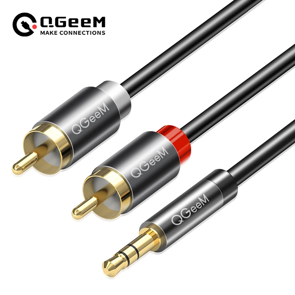 Kabel RCA QGeeM 2RCA ke 3.5mm, - Home Improvement Dvd ulasan dan harga