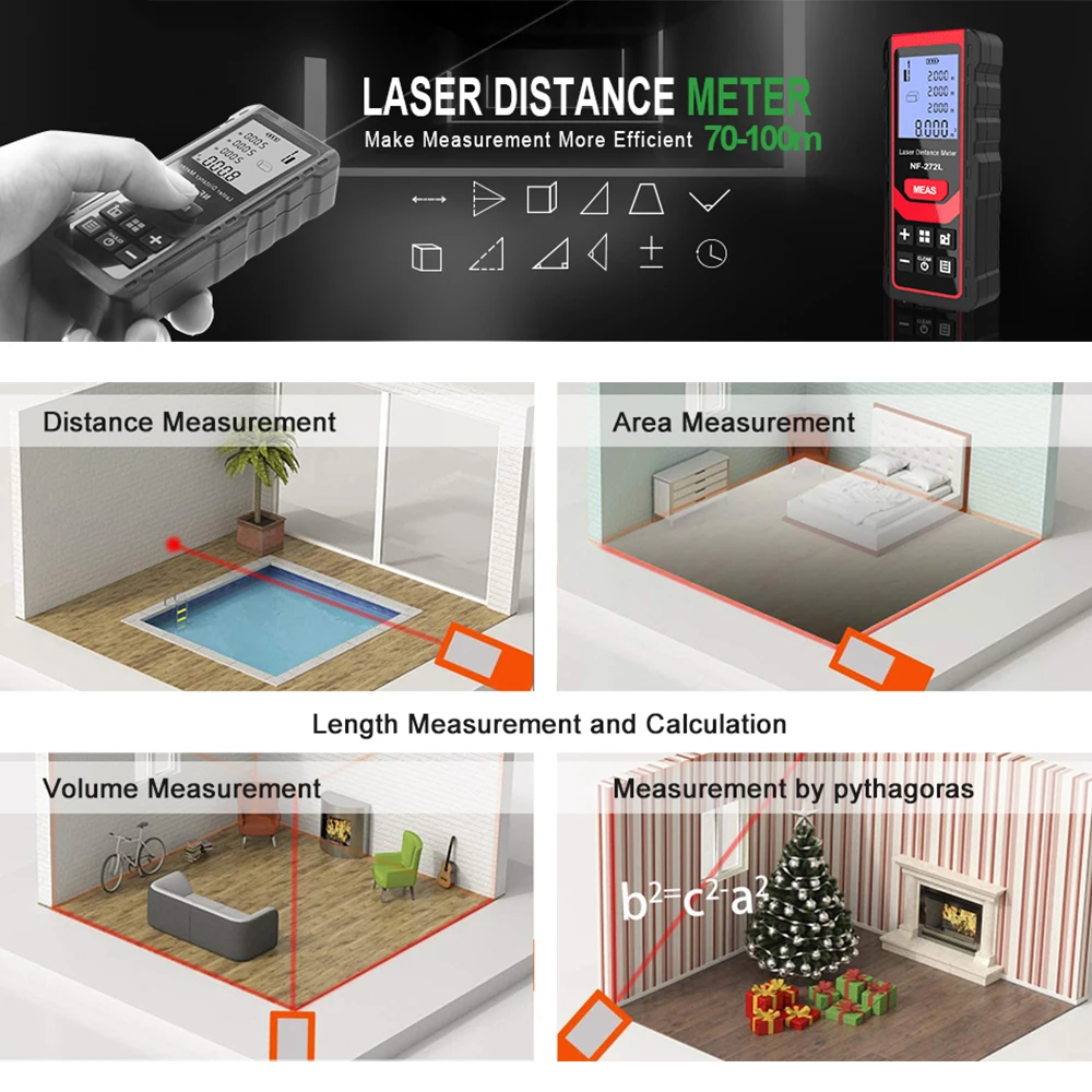 Noyafa NF-271 pengukur jarak L - Home Improvement Services ulasan dan harga