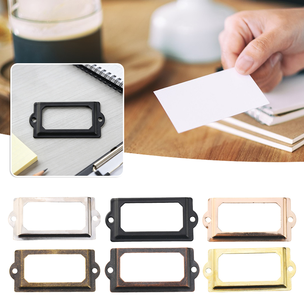 10pcs 70x33mm Metal Iron Label - Cabinet Handle Pull ulasan dan harga