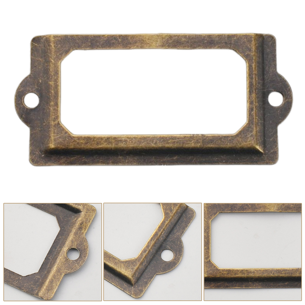 10pcs 70x33mm Metal Iron Label - Cabinet Handle Pull ulasan dan harga