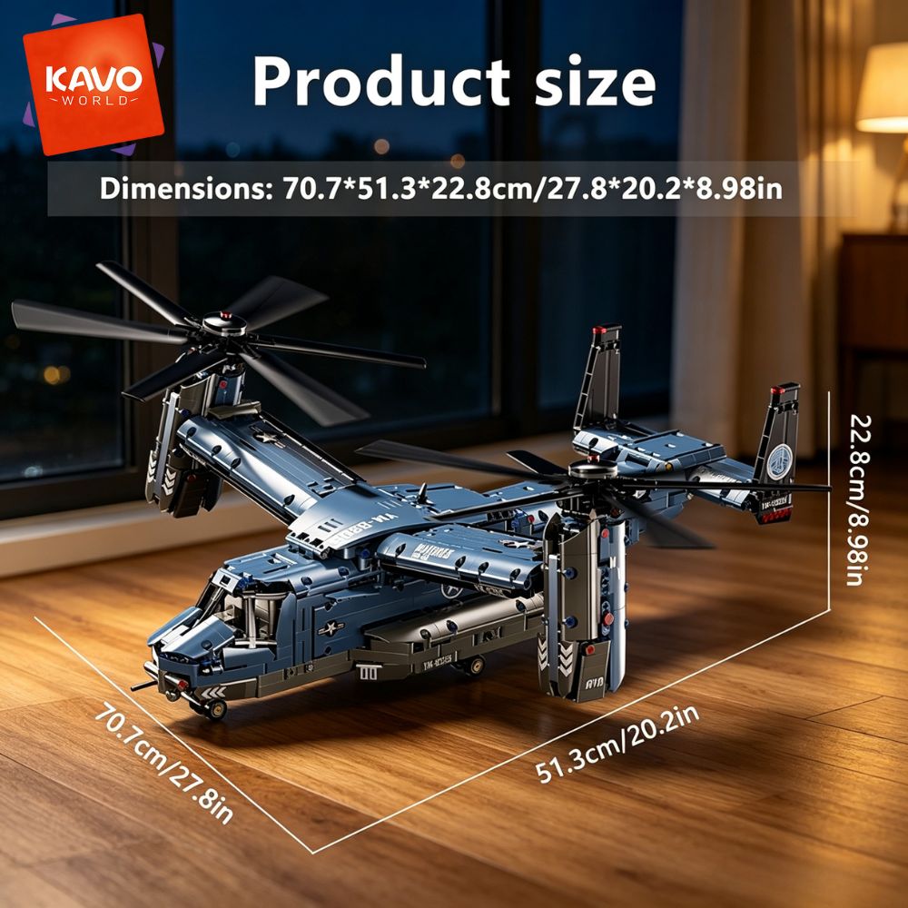 KAVOWORLD 1486PCS V-22 Osprey  - Home Improvement Expo ulasan dan harga